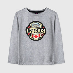 Лонгслив хлопковый детский Моя Канада, цвет: меланж