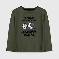 Лонгслив хлопковый детский Будь собой, цвет: меланж-хаки