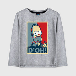 Лонгслив хлопковый детский Homer with donut, цвет: меланж