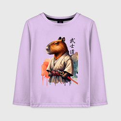 Детский лонгслив Capybara samurai - ai art fantasy