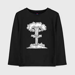 Лонгслив хлопковый детский Boom, цвет: черный