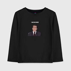 Лонгслив хлопковый детский I am dead inside Michael Scott - the office, цвет: черный