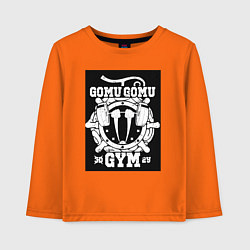 Лонгслив хлопковый детский Ван-Пис Луффи Монки Д плод, цвет: оранжевый