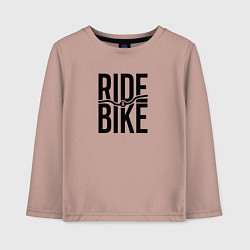 Детский лонгслив Black ride bike