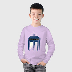Лонгслив хлопковый детский Light tardis, цвет: лаванда — фото 2