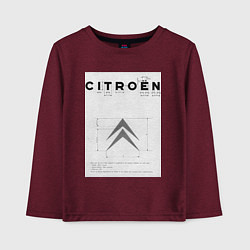Детский лонгслив Citroen логотип