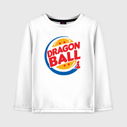 Лонгслив хлопковый детский Dragon ball burger, цвет: белый