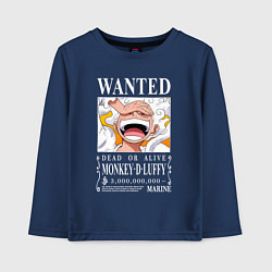 Лонгслив хлопковый детский Monkey D Luffy - wanted, цвет: тёмно-синий