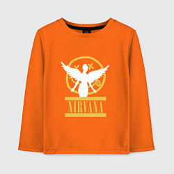 Лонгслив хлопковый детский Nirvana like nirvana smells, цвет: оранжевый
