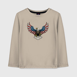 Лонгслив хлопковый детский Eagle - America, цвет: миндальный