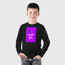 Лонгслив хлопковый детский J-hope in the box - K-pop, цвет: черный — фото 2