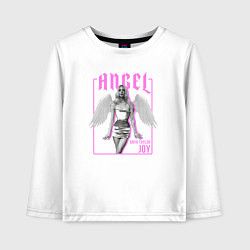 Лонгслив хлопковый детский Angel - Anya Taylor Joy, цвет: белый
