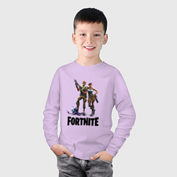 Лонгслив хлопковый детский Fortnite PVE, цвет: лаванда — фото 2