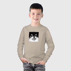 Лонгслив хлопковый детский BTS Ентан, цвет: миндальный — фото 2