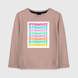 Лонгслив хлопковый детский BTS Dynamite, цвет: пыльно-розовый