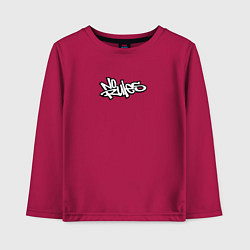 Лонгслив хлопковый детский No rules graffiti, цвет: маджента
