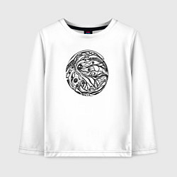 Детский лонгслив Абстрактная интерпретация флоры