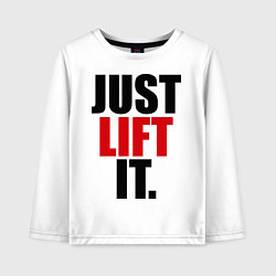 Детский лонгслив Just lift it