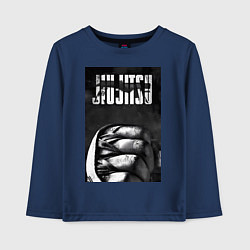Лонгслив хлопковый детский Джиу джитсу, цвет: тёмно-синий