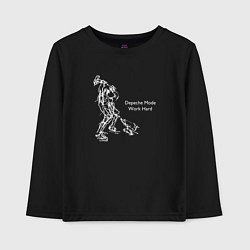 Лонгслив хлопковый детский Depeche Mode - Work Hard, цвет: черный