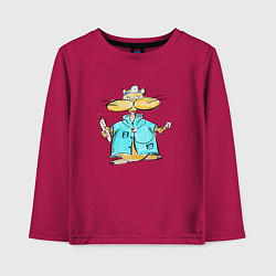 Лонгслив хлопковый детский Хомяк врач, цвет: маджента