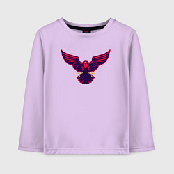 Лонгслив хлопковый детский Hawk, цвет: лаванда