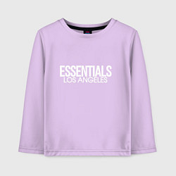 Лонгслив хлопковый детский Los angeles essentials, цвет: лаванда