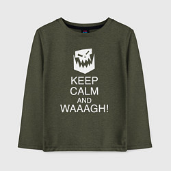 Детский лонгслив Warhammer keep calm and waaagh