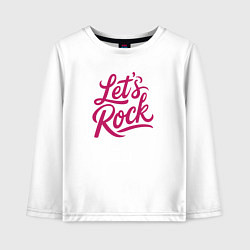 Лонгслив хлопковый детский Lets rock Зажигаем, цвет: белый