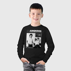 Лонгслив хлопковый детский Jungkook bts seven, цвет: черный — фото 2
