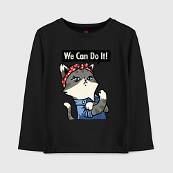 Детский лонгслив We can do it - cat