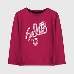 Лонгслив хлопковый детский Hello - caramel cane, цвет: маджента