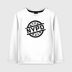 Лонгслив хлопковый детский New York police, цвет: белый