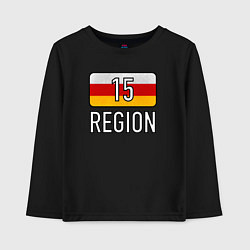 Лонгслив хлопковый детский Region 15, цвет: черный