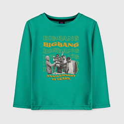Лонгслив хлопковый детский Big bang 15 лет, цвет: зеленый