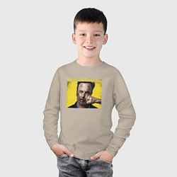 Лонгслив хлопковый детский Bob Odenkirk Nobody, цвет: миндальный — фото 2