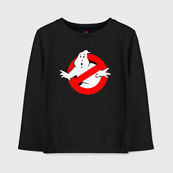 Лонгслив хлопковый детский Ghostbusters logo, цвет: черный