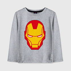 Лонгслив хлопковый детский Iron man logo, цвет: меланж