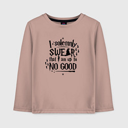Лонгслив хлопковый детский Замышляю шалость - Гарри Поттер, цвет: пыльно-розовый