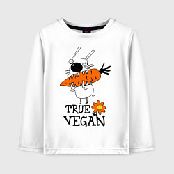 Детский лонгслив True vegan (истинный веган)