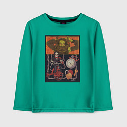Лонгслив хлопковый детский Сыграем в игру, цвет: зеленый