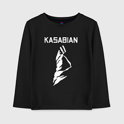 Лонгслив хлопковый детский Kasabian - logo, цвет: черный