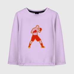 Детский лонгслив Боксер хохлома