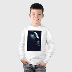 Лонгслив хлопковый детский Мысли вейдера, цвет: белый — фото 2