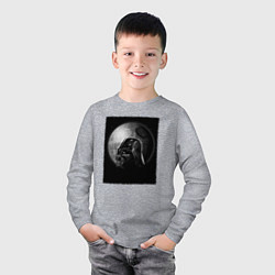 Лонгслив хлопковый детский Дарт Вейдер звезда смерти, цвет: меланж — фото 2