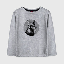 Лонгслив хлопковый детский Очень хитрая лиса, цвет: меланж