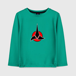 Лонгслив хлопковый детский Klingon, цвет: зеленый
