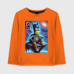 Лонгслив хлопковый детский Batbart - ai art fantasy, цвет: оранжевый