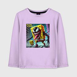 Лонгслив хлопковый детский Sponge Bob and Venom - collaboration, цвет: лаванда