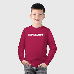 Лонгслив хлопковый детский Top secret, цвет: маджента — фото 2